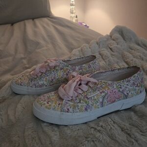 Superga Pink and Cream Sneakers for Everyday Style